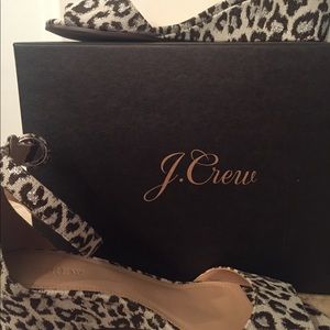 J Crew  Laila Wedges. Brand New, never worn.